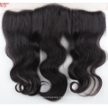 Melhor venda original do cabelo humano remy virgem onda do corpo do cabelo peruano rendas cabelo frontal